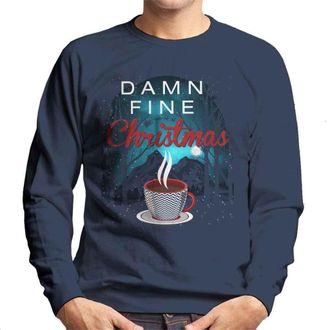 Cloud City 7 Twin Peaks A Damn Fine Christmas Mens Sweatshirt Navy Blue