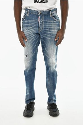 Dsquared2 Regular Fit SEXY TWIST Jeans with Logo Button 15cm size 58