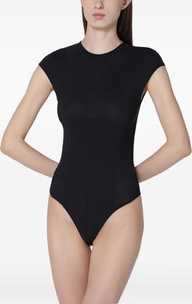 A Gold E cap-sleeve nadia bodysuit - women - Fabric - M - Blue