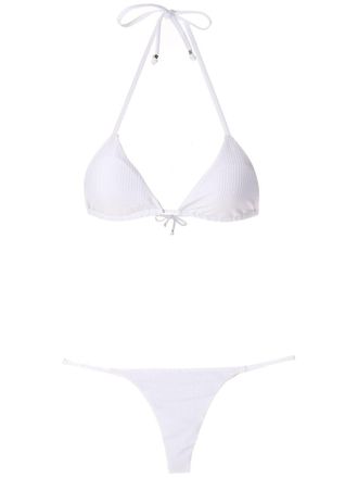 Amir Slama triangle top bikini set - Bianco
