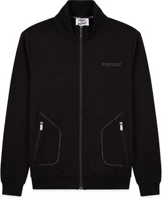 Freddy Felpa Uomo in Felpa Garzata Tecnica con Zip e Collo Alto
