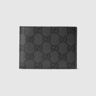 Gucci GG Bi-fold Wallet, Black, Original GG Fabric