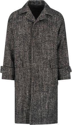 Tagliatore Black Lyod Virgin Wool-Blend Coat