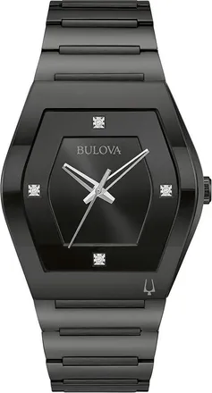 Bulova Gemini Diamond Stainless Steel Mens Watch