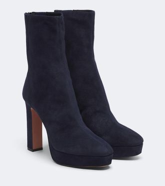 Aquazzura Botines Martine con plataforma de ante