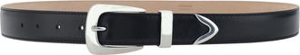 Khaite Womens Belt Benny Black Calf Leather