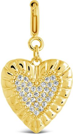 Sterling Forever Cubic Zirconia Heart Enhancer in Gold at Nordstrom