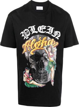 Philipp Plein Hawaii short-sleeve T-shirt - men - Polyester - XXXXL - Black