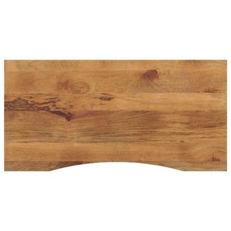 Berkfield Home Desk Top with Curve 120x60x2.5 cm Solid Wood Rough Mango in Brown