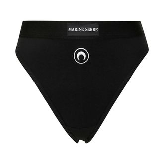 Marine Serre Braga con bordado Crescent Moon - Underwear - Mujer - Negro - S