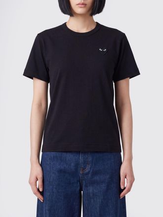 Comme Des Gar&ccedil;ons T-shirt girocollo in cotone con logo a contrasto