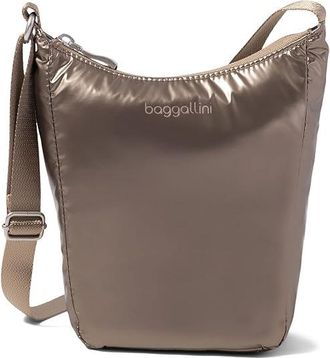 Baggallini Swift Mini Crossbody Cross Body Womens Handbags Copper Metallic, Polyester