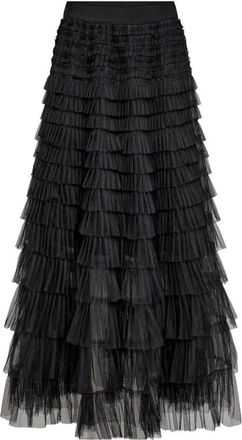 Co'Couture Jade CC Skirt - Dames - Maxi Rokken - Zwart - S - Rokken