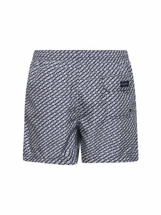Tagliatore Mens Swim Shorts Honolulu Blue Polyester Beachwear Sea Clothing