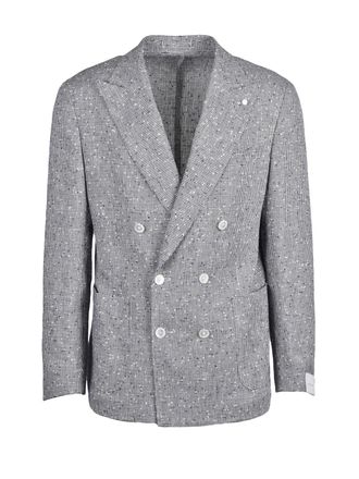 Lubiam Two-Tone Double-Breasted Jacket - White/Black