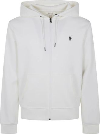 Polo Ralph Lauren Double-Knit Zip-Up Hoodie - Heren - Sweatshirts & Hoodies - Wit - Maat: XL Katoen