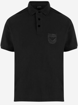 Emporio Armani Polo de algod&oacute;n con logotipo de Emporio Armani