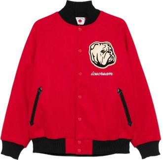 Icecream Rode Zijde & Nylon Jassen - Heren - Bomber jackets - Rood - M - Nylon - Jassen