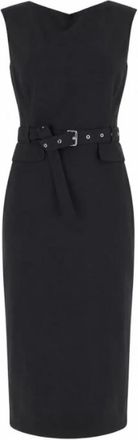 Pinko Acalypha Midi Jurk - Dames - Casual kleedjes - Zwart - S - Kleedjes