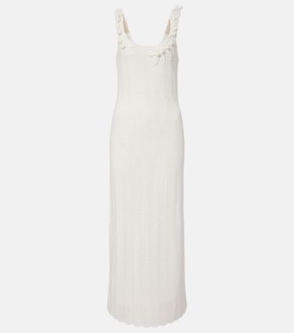 Carolina Herrera Knitted scalloped midi dress
