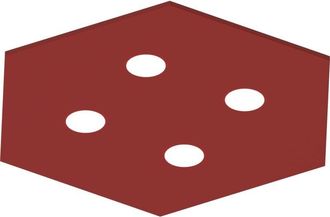 Lumicom Lumicom - River Hex 4x Plaf&oacute;n Monocolor Mate