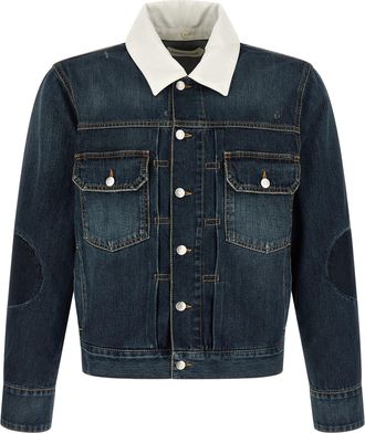 Namacheko Blue Cotton Denim Mens Jacket
