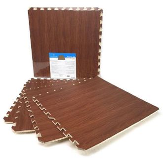 Trade Shop Trade Shop - Set 4 Pz Piastrella Tappeto Eva Effetto Parquet Puzzle 60x60cm Tappetino 194694