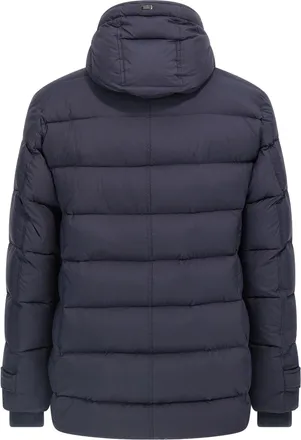 Herno Mens Blue Polyamide Full-Length Jacket Clothing