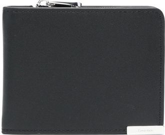 Calvin Klein logo plaque bi-fold leather wallet - men - Calf Leather - One Size - Black