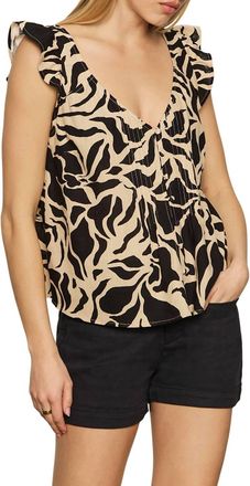 Sanctuary Time Off Shell V-Neck Top In Mirage