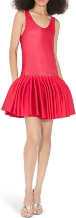Alaia Knit Godet Minidress in Rouge at Nordstrom, Size 12 Us