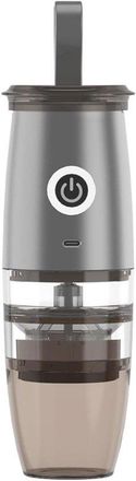 No Brand Molinillo De Caf&eacute; El&eacute;ctrico Port&aacute;til Con C&aacute;mara Desmontable, 5 Velocidades Ajustables, Carga Usb, Color Gris Lb36. Ideal Para Acampar Y Viajar, Incluy