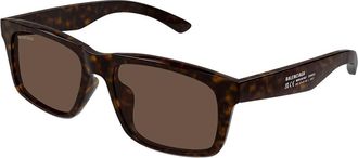 Balenciaga BB0469SA Asian Fit 002 Mens Sunglasses Tortoiseshell Size 57