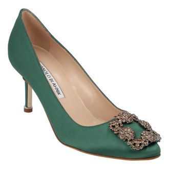 Manolo Blahnik Hohe Schuhe - Hangisi 070 Pump Green - Gr. 36 (EU) - in Gr&uuml;n - f&uuml;r Damen