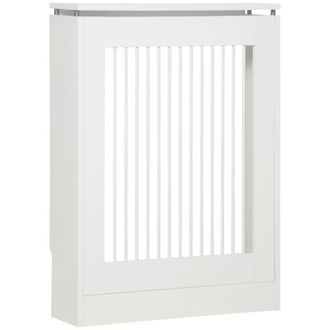 HOMCOM Cubierta de radiador 60x18x84 cm blanco