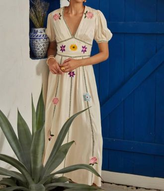 Carolina K Creta Maxi Dress In White