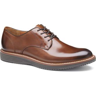Johnston & Murphy Upton Plain Toe Derby in Tan Full Grain Tan at Nordstrom Rack, Size 11.5