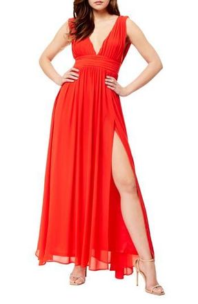 By Design Athen Plunging V-Neck Maxi Dress in Red at Nordstrom Rack, Size X-Small