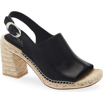 Rag & Bone Gigi Slingback Platform Espadrille Sandal in Black at Nordstrom, Size 6.5Us