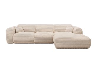VENTE-UNIQUE.COM Sof&aacute; rinconera terciopelo beige