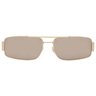 Versace Brown Mirror Gold Rectangular Mens Sunglasses VE2257 10025A 60