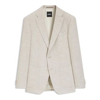 HUGO BOSS Jassen, Heren, Beige, L, Katoen, H-Hutson-2PP-253 Jas