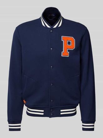 Polo Ralph Lauren College-Jacke mit Druckknopfleiste in Marine, Größe XL