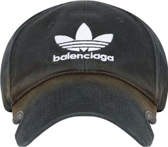Balenciaga x adidas Trefoil Balenciaga Logo Cap Black White 723749410B21077