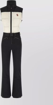 Moncler sleeveless ski outfit belted waist