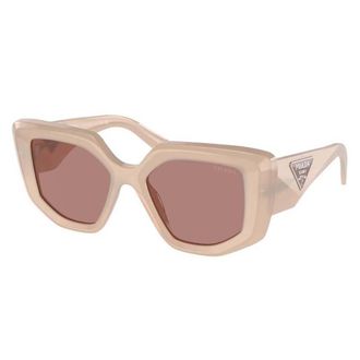 Prada Light Brown Irregular Ladies Sunglasses PR 14ZS 19R10D 50