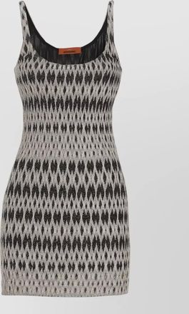 Missoni textured sleeveless mini dress scoop neckline