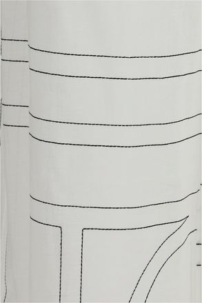 Toteme Womens Pants Monogram White-Black Cotton Trousers White/black