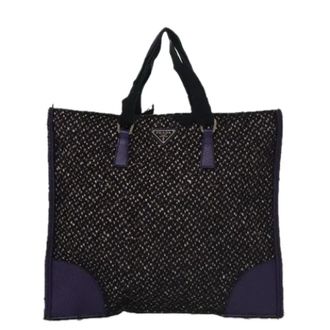Prada Pre-owned Wool handbags - Dames - Pre-owned - Paars - Maat: ONE Size Wol