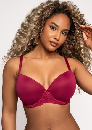 After Eden B&uuml;gel-BH, Damen, Gr. 75, Cup G, bordeaux, Obermaterial: 51% Polyester, 42% Polyamid, 7% Elasthan, AFTER EDEN D-CUP & UP, BHs B&uuml;gel-BH